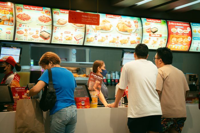 Ordini al banco di un take away