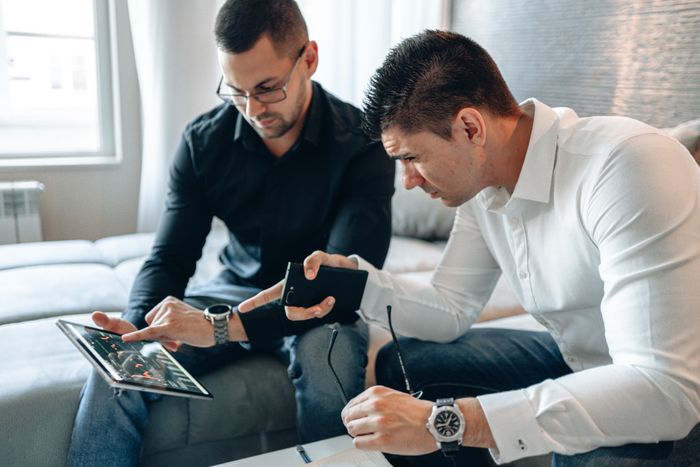Trattativa sui prezzi con il tablet
